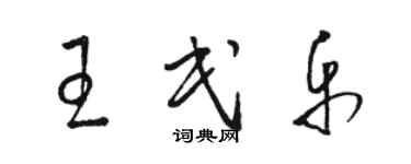 駱恆光王民樂草書個性簽名怎么寫