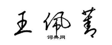 梁錦英王佩菁草書個性簽名怎么寫