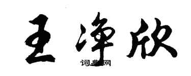 胡問遂王淨欣行書個性簽名怎么寫