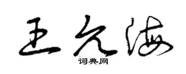 曾慶福王允海草書個性簽名怎么寫