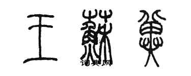 陳墨王蘇冀篆書個性簽名怎么寫