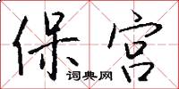 保宮怎么寫好看