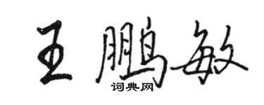 駱恆光王鵬敏行書個性簽名怎么寫