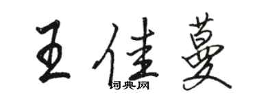 駱恆光王佳蔓行書個性簽名怎么寫