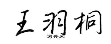 王正良王羽桐行書個性簽名怎么寫