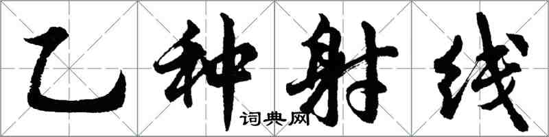 胡問遂乙種射線行書怎么寫