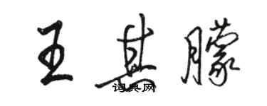 駱恆光王其朦行書個性簽名怎么寫