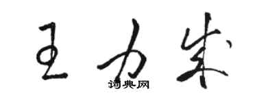 駱恆光王力成草書個性簽名怎么寫