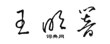 駱恆光王明響草書個性簽名怎么寫