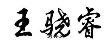 胡問遂王驍睿行書個性簽名怎么寫
