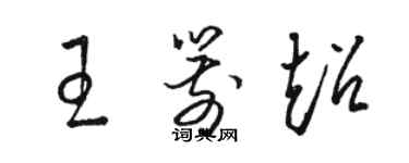 駱恆光王箭超草書個性簽名怎么寫