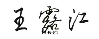 駱恆光王露江行書個性簽名怎么寫