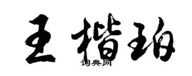 胡問遂王楷珀行書個性簽名怎么寫