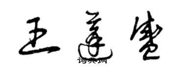 曾慶福王蓬盛草書個性簽名怎么寫