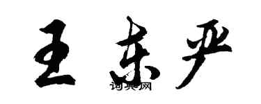胡問遂王東嚴行書個性簽名怎么寫