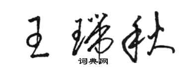 駱恆光王瑞秋草書個性簽名怎么寫