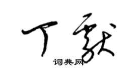 梁錦英丁獻草書個性簽名怎么寫