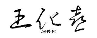 曾慶福王化喜草書個性簽名怎么寫