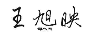 駱恆光王旭映行書個性簽名怎么寫