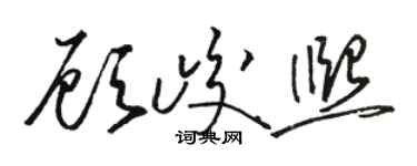 駱恆光顧峻熙草書個性簽名怎么寫