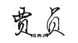 駱恆光賈貞行書個性簽名怎么寫