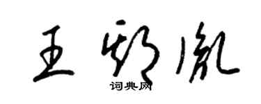 梁錦英王期胤草書個性簽名怎么寫