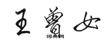 駱恆光王曾女行書個性簽名怎么寫