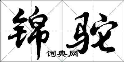 胡問遂錦駝行書怎么寫