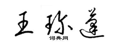 梁錦英王珍蓬草書個性簽名怎么寫