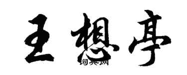 胡問遂王想亭行書個性簽名怎么寫
