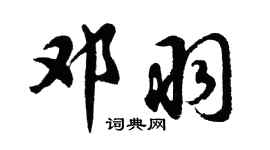 胡問遂鄧羽行書個性簽名怎么寫