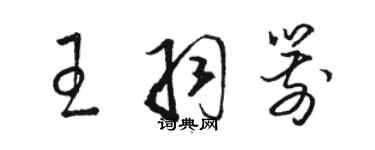 駱恆光王羽箭草書個性簽名怎么寫