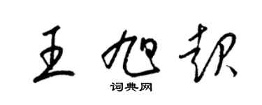 梁錦英王旭起草書個性簽名怎么寫