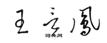 駱恆光王言鳳草書個性簽名怎么寫