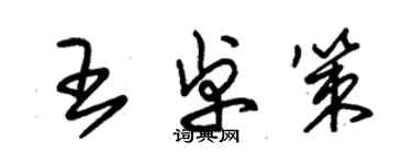 朱錫榮王卓策草書個性簽名怎么寫