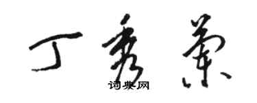 駱恆光丁秀蘭草書個性簽名怎么寫