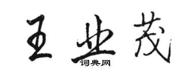 駱恆光王業茂行書個性簽名怎么寫