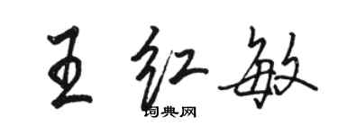 駱恆光王紅敏行書個性簽名怎么寫