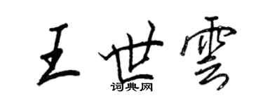 王正良王世雲行書個性簽名怎么寫