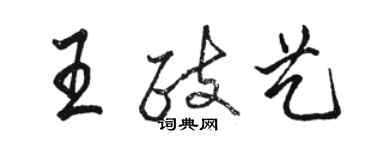 駱恆光王政藝行書個性簽名怎么寫