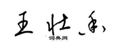 梁錦英王壯香草書個性簽名怎么寫