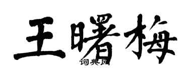 翁闓運王曙梅楷書個性簽名怎么寫
