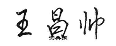 駱恆光王昌帥行書個性簽名怎么寫