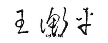 駱恆光王衡平草書個性簽名怎么寫