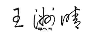 駱恆光王洲晴草書個性簽名怎么寫