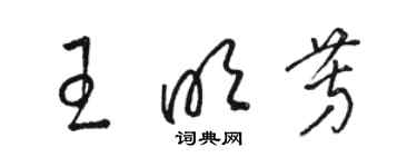 駱恆光王明芳草書個性簽名怎么寫