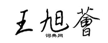 王正良王旭薈行書個性簽名怎么寫