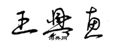 曾慶福王興惠草書個性簽名怎么寫