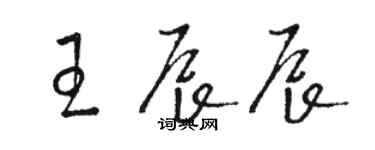 駱恆光王辰辰草書個性簽名怎么寫