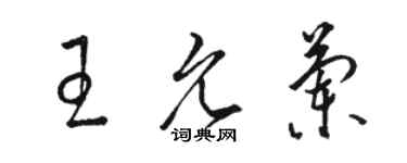 駱恆光王允蘭草書個性簽名怎么寫